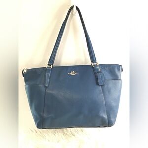 COACH PEBBLED LEATHER AVA II SHOULDER BAG WITH SIDE POCKETS